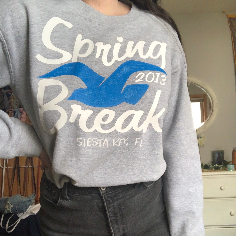 vintage 2013 spring break crewneck Gildan sweater